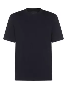 Футболка с коротким рукавом в рубчик Giorgio Armani, синий