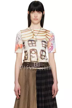 Футболка с коротким рукавом "Welcome home" Chopova Lowena, мультиколор