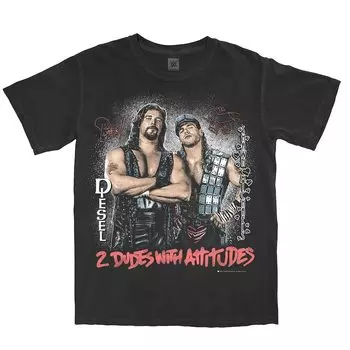Футболка с коротким рукавом WWE Authentic Diesel, черный