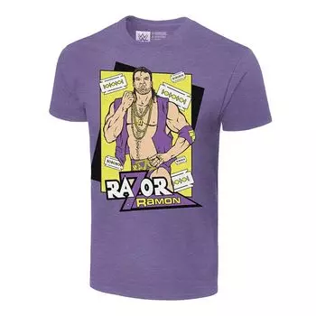 Футболка с коротким рукавом WWE Authentic Razor Ramon, фиолетовый