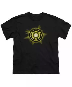 Футболка с коротким рукавом Yellow Glow для мальчиков Green Lantern, черный