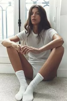 Футболка с коротким рукавом ZARA, белый