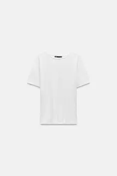 Футболка с коротким рукавом ZARA, белый