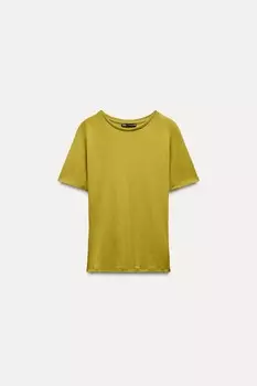 Футболка с коротким рукавом ZARA, масло