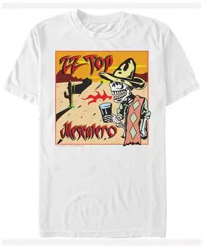 Футболка с коротким рукавом zz top mescalero с изображением обложки альбома Fifth Sun, белый