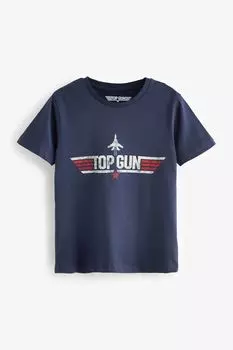 Футболка с короткими лицензионными рукавами Top Gun (3–16 лет) Next, синий