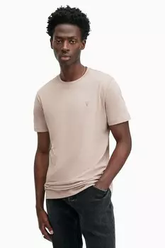Футболка с короткими рукавами Allsaints Brace Crew All Saints, коричневый
