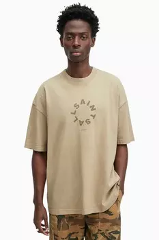 Футболка с короткими рукавами Allsaints tierra All Saints, коричневый