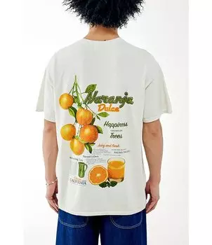 Футболка с короткими рукавами BDG Urban Outfitters Naranja Juice, белый