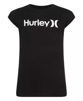 Футболка с короткими рукавами Big Girls One and Only Hurley, черный