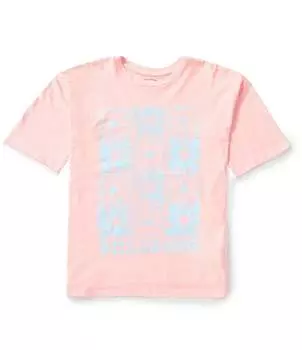 Футболка с короткими рукавами Billabong Big Girls 7–16 Flower Power, розовый