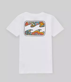 Футболка с короткими рукавами Billabong Little Boys 2T-7 Crayon Wave, белый