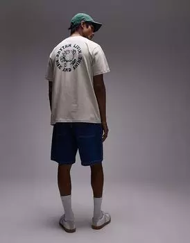 Футболка с короткими рукавами, блестящая, кремового цвета Rhythm