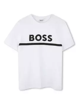 Футболка с короткими рукавами BOSS Kidswear, белый