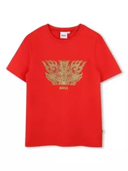 Футболка с короткими рукавами BOSS Kidswear, красный