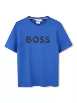 Футболка с короткими рукавами BOSS Kidswear, синий