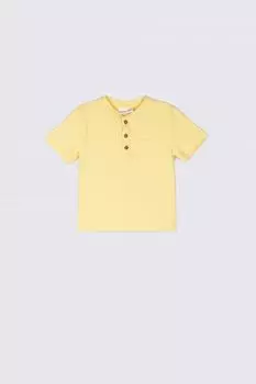 Футболка с короткими рукавами Coccodrillo экрю с пуговицами