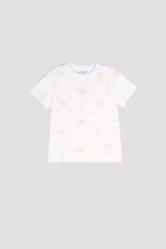 Футболка с короткими рукавами Coccodrillo белый с карманом сбоку