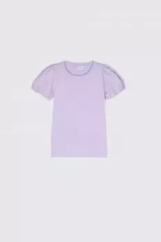 Футболка с короткими рукавами Coccodrillo фиолетовый гладкий