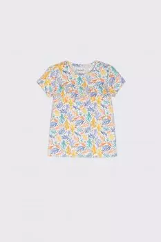 Футболка с короткими рукавами Coccodrillo разноцветный с оборкой