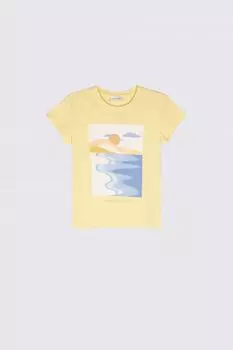 Футболка с короткими рукавами Coccodrillo желтый с отпечатком