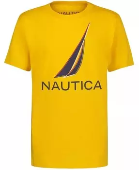 Футболка с короткими рукавами цветного оттенка для мальчиков Nautica, красный