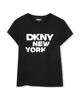 Футболка с короткими рукавами для девочек DKNY, чёрный