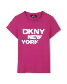 Футболка с короткими рукавами для девочек DKNY, цвет Rosa
