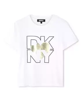 Футболка с короткими рукавами для девочек DKNY, золотой