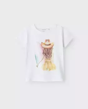 Футболка с короткими рукавами для девочки name it, белый