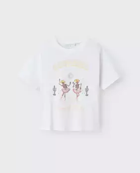 Футболка с короткими рукавами для девочки name it, белый