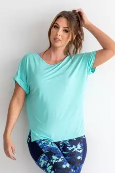 Футболка с короткими рукавами для йоги Energy Cross Pour Moi, синий