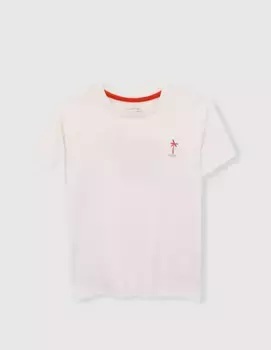 Футболка с короткими рукавами для мальчиков с принтом «Жизнь на серфинге» Gocco, белый