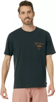 Футболка с короткими рукавами Fade Out Icon Rip Curl, цвет Black/Gold