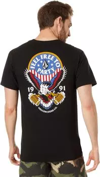 Футболка с короткими рукавами Freedomeagle Volcom, черный