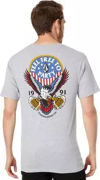Футболка с короткими рукавами Freedomeagle Volcom, цвет Heather Grey