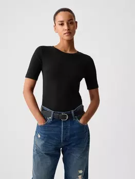 Футболка с короткими рукавами Gap, черный