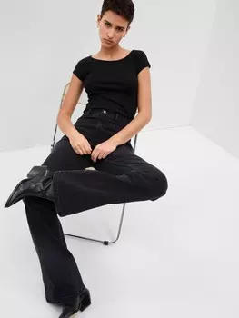 Футболка с короткими рукавами Gap, черный