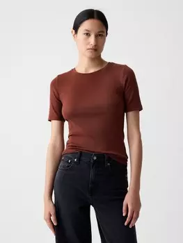 Футболка с короткими рукавами Gap, коричневый