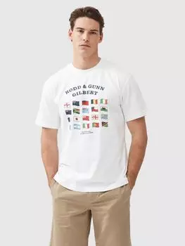 Футболка с короткими рукавами Gilbert X Rodney Parade Rodd & Gunn, белый/мульти