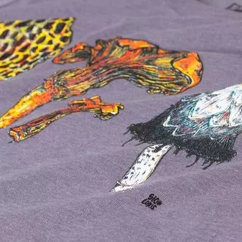 Футболка с короткими рукавами «Грибы» мужская Slow Loris, цвет Heather Purple