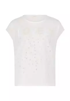 Футболка с короткими рукавами, хлопок, женская CARTOON, цвет 1995 Patch Cream/