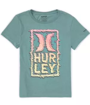 Футболка с короткими рукавами Hurley Big Boys 8–20, зеленый