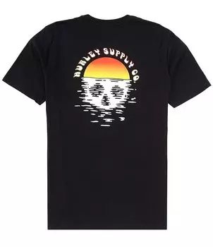 Футболка с короткими рукавами Hurley Skull Driftin', черный