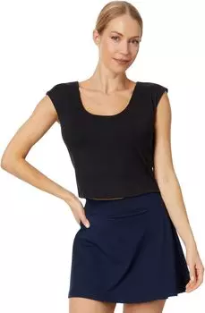 Футболка с короткими рукавами и бюстгальтер-полочка Jockey Active, цвет Deep Black