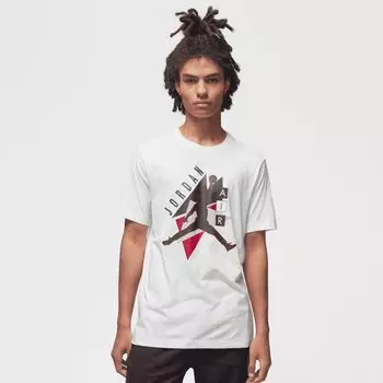 Футболка с короткими рукавами и фирменной графикой JORDAN, цвет white/gym red/black