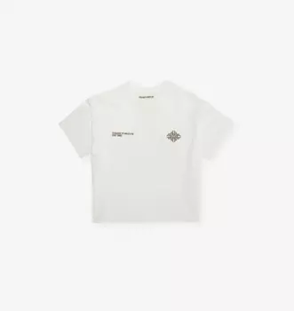 Футболка с короткими рукавами и фирменным принтом из эластичной ткани для детей от 1 до 8 лет The Couture Club, белый