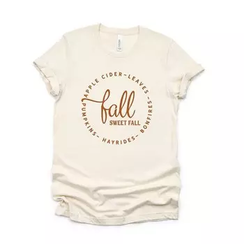 Футболка с короткими рукавами и графическим рисунком Sweet Fall Simply Sage Market, цвет Cream