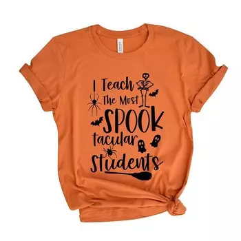 Футболка с короткими рукавами и графикой I Teach The Most Spooktacular Student Simply Sage Market, оранжевый