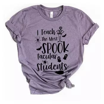 Футболка с короткими рукавами и графикой I Teach The Most Spooktacular Student Simply Sage Market, фиолетовый
